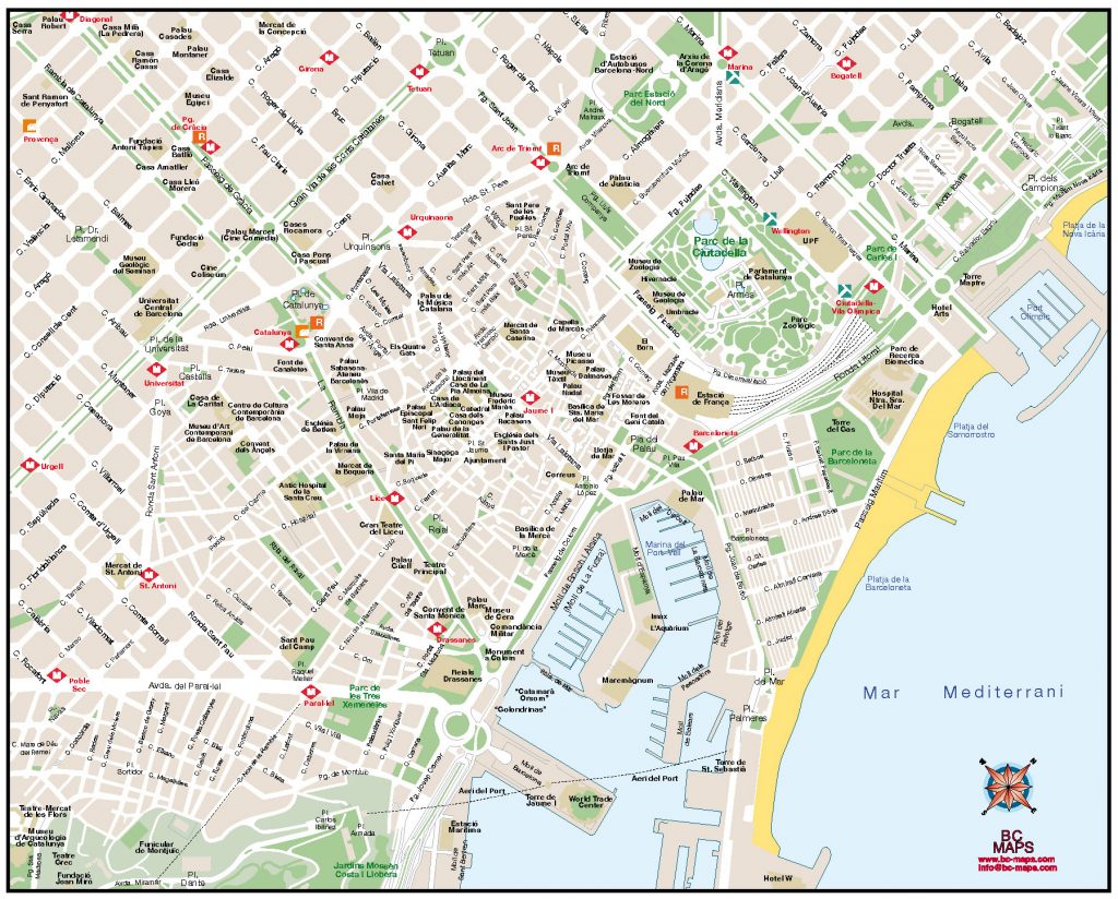 Mapa Vectorial Illustrator Eps Barcelona Centro Esade Bc Maps Mapa Vectorial Eps 4020