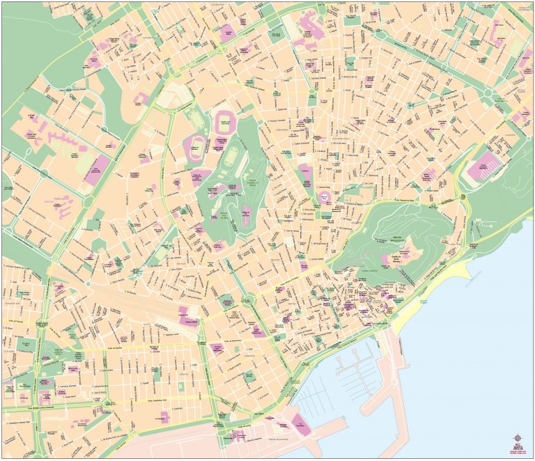 Alicante Alacant Mapa Vectorial Editable Eps Illustrator