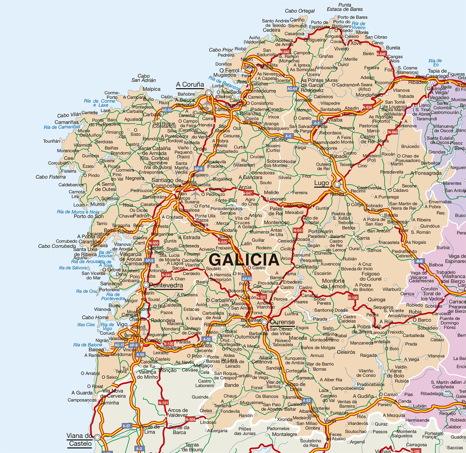 Mapa De Galicia Concellos