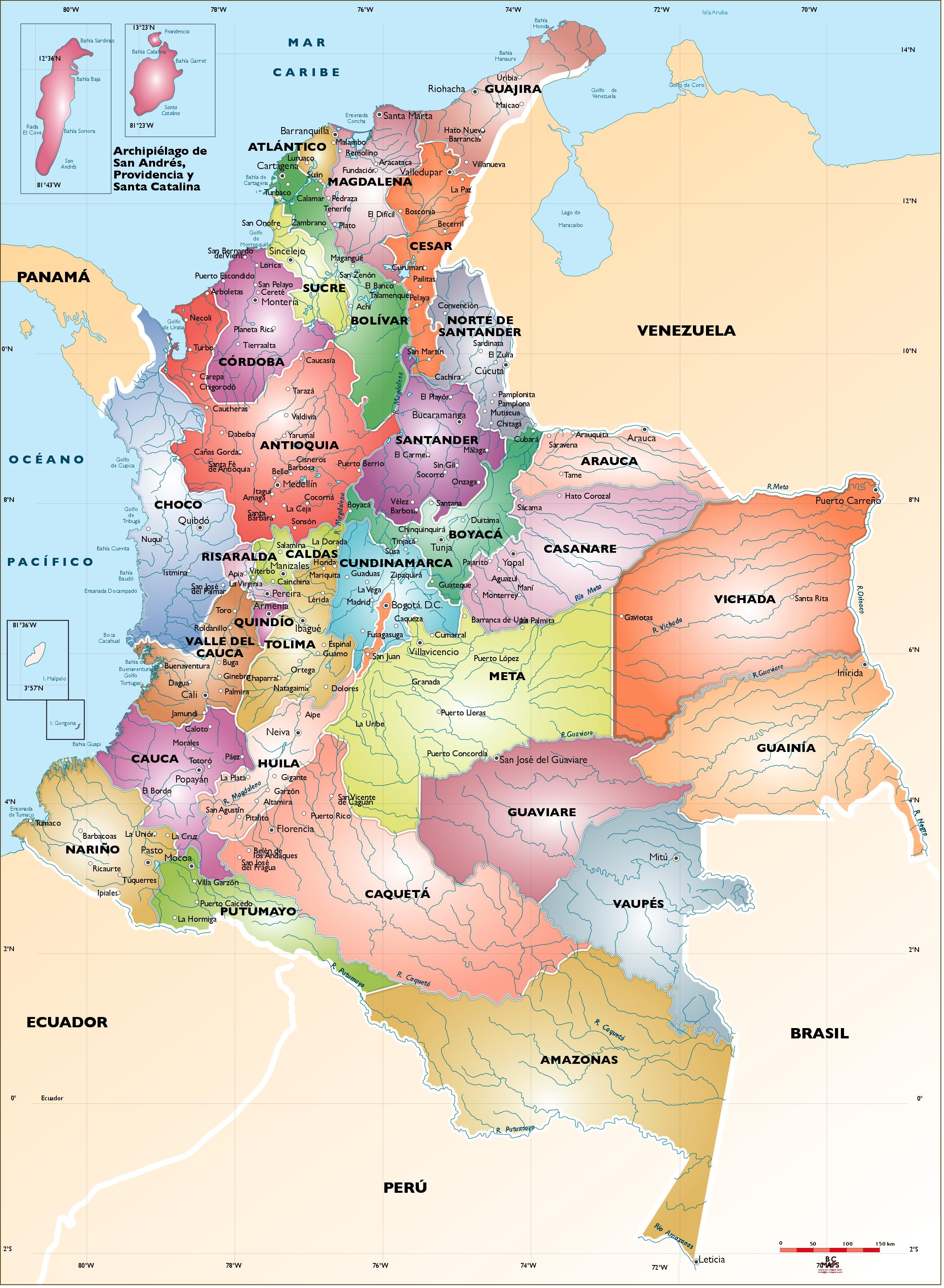 Mapa De Carreteras De Colombia Mapa De Colombia Kulturaupice