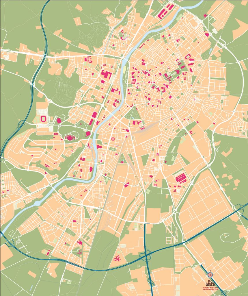 Mapa Vectorial Editable Eps Illustrator Valladolid Libres De Derechos