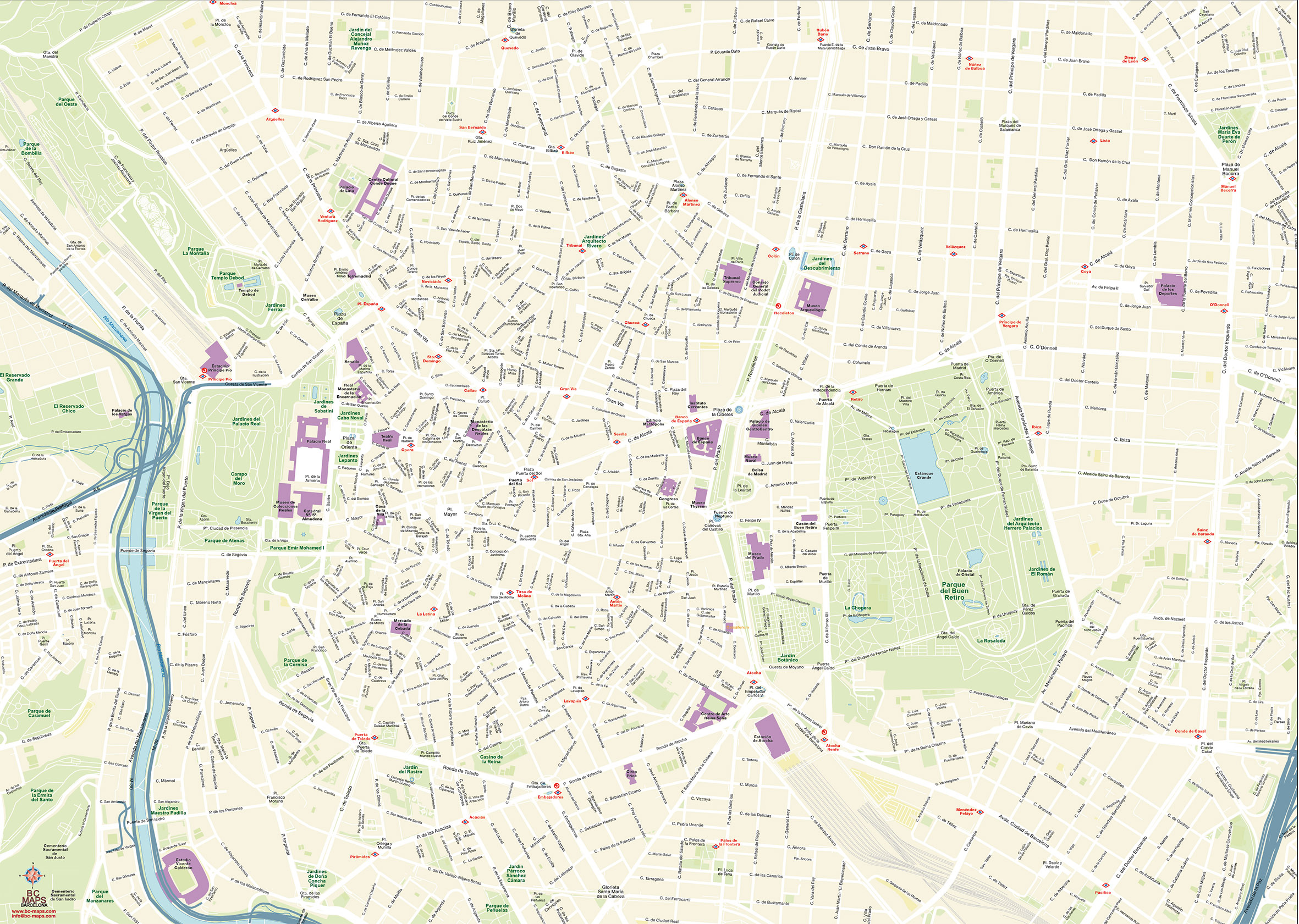 Mapa Vectorial De Madrid Para Mh Apartaments Formato Illustrator Eps