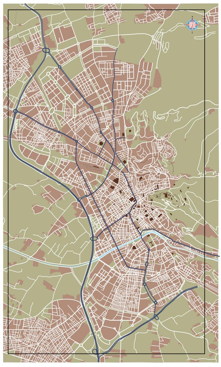 Granada Mapa Vectorial Illustrator Eps Formato Editable BC Maps