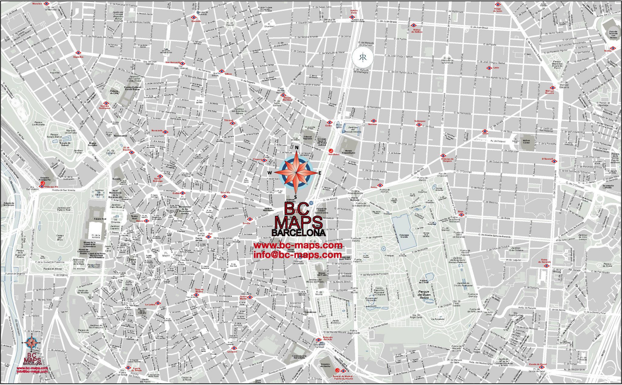 Mapa Vectorial De Madrid Eps Illustrator Hotel Villa Magna 0600