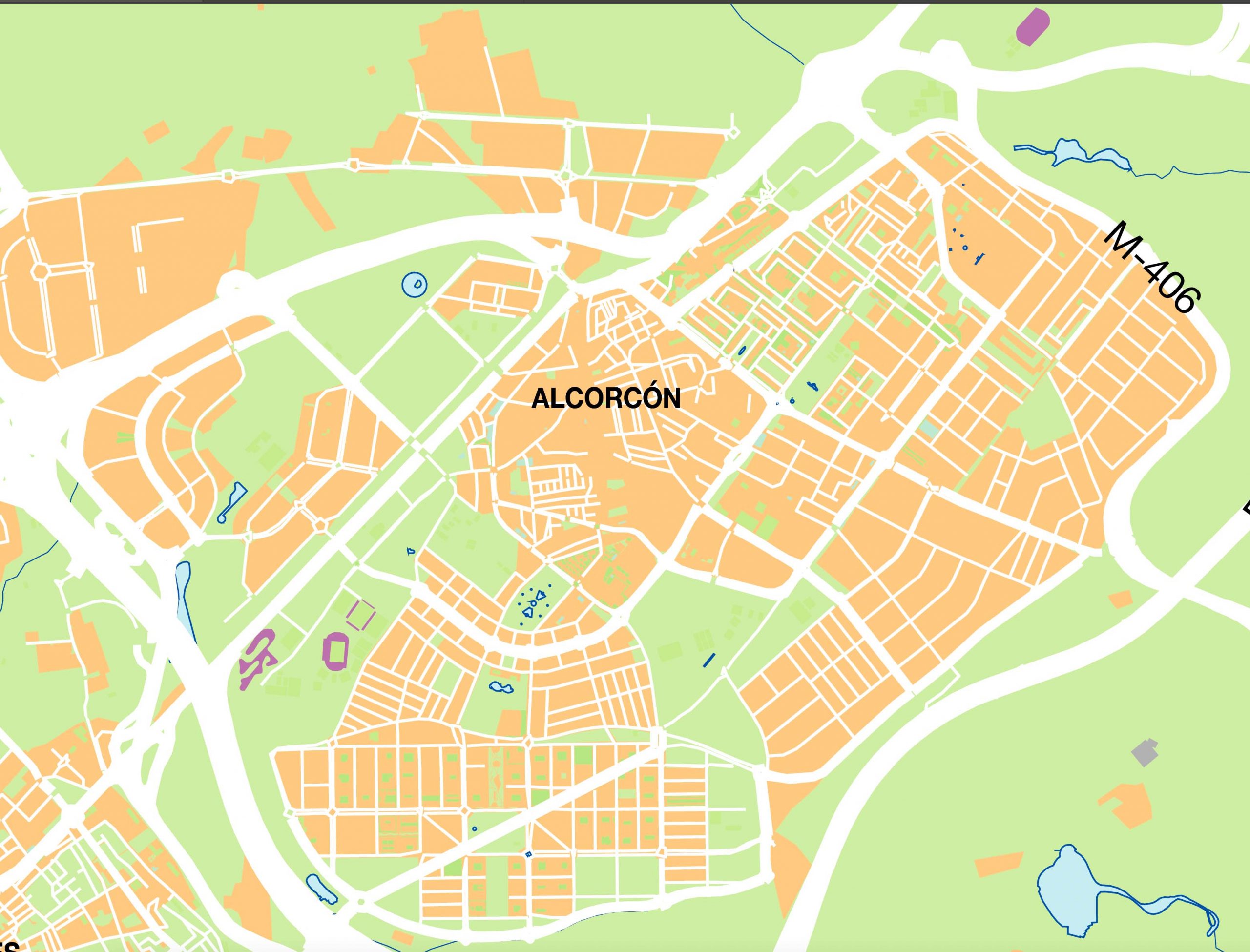 Alcorcon Mapa Vectorial Editable Eps Illustrator