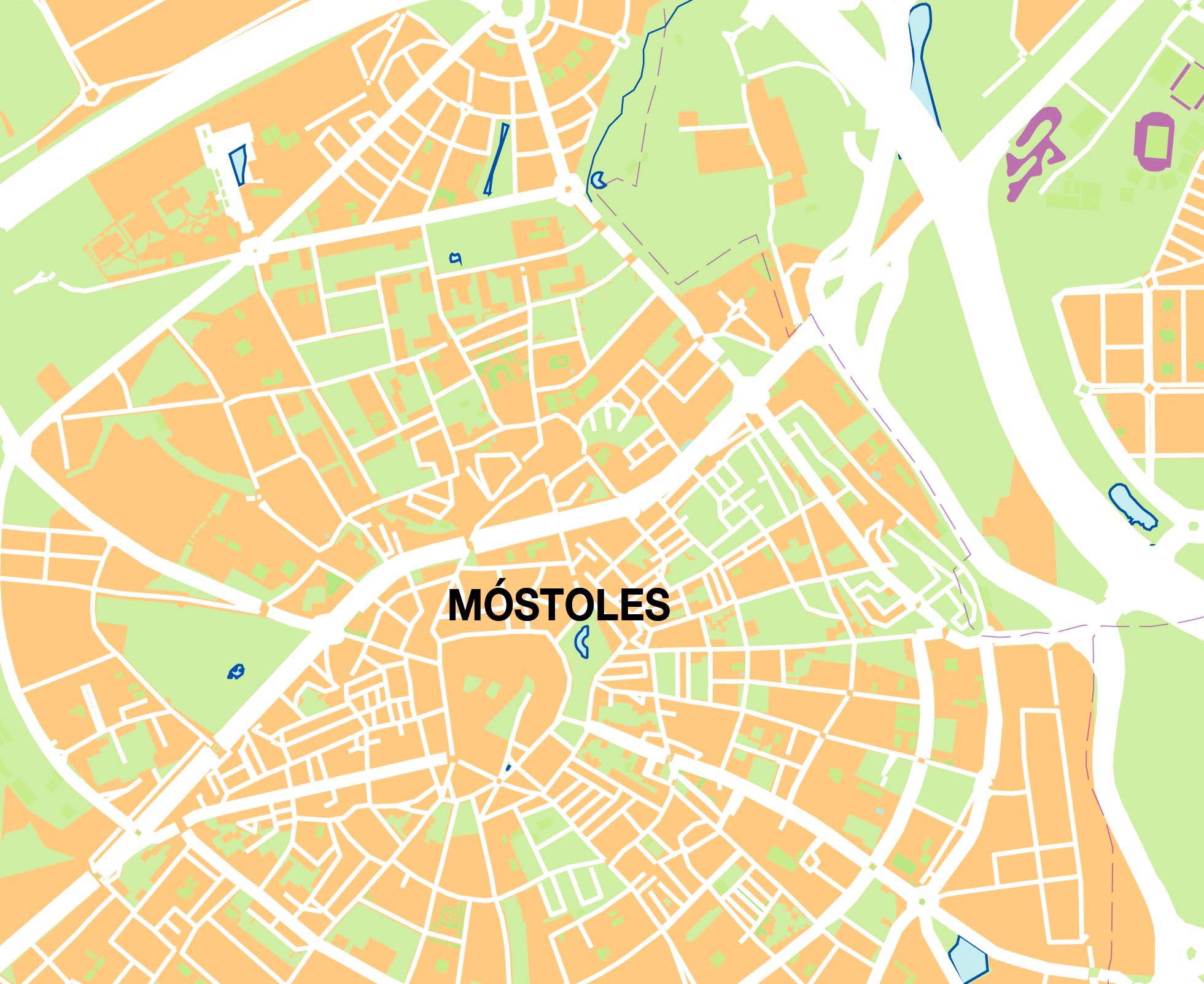 Mostoles Mapa Vectorial Editable Eps Illustrator Libres De Derechos
