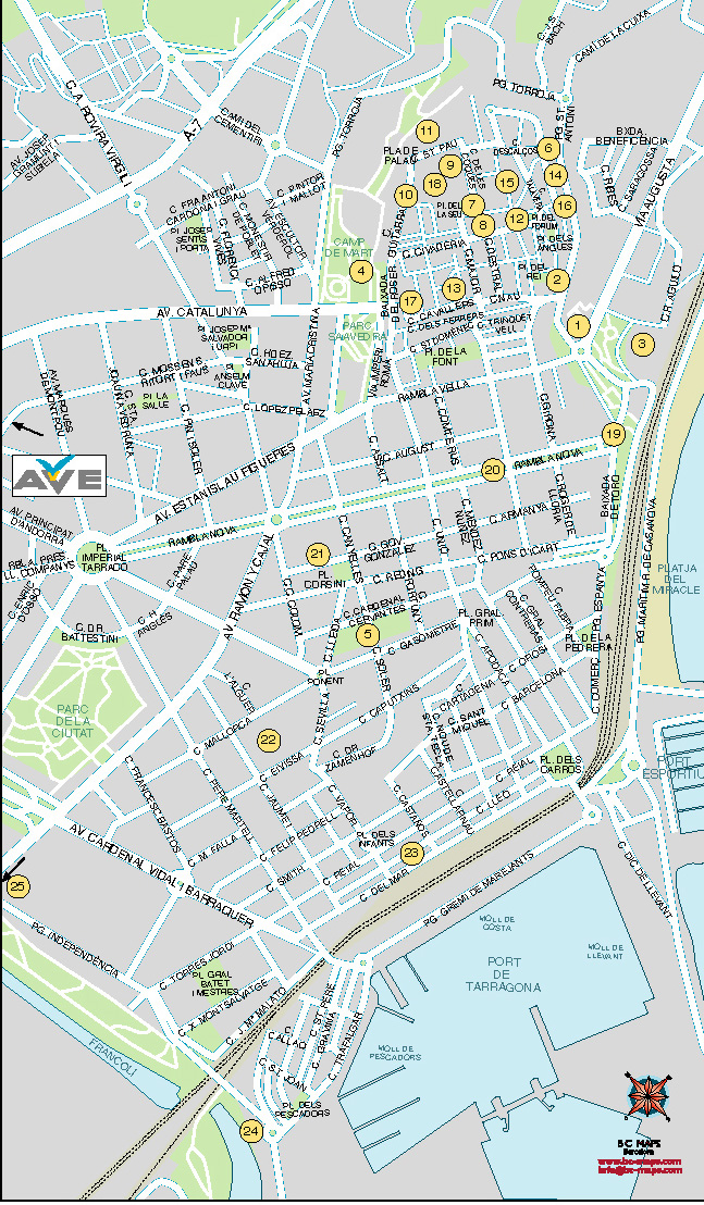 Tarragona Ave Mapa Vectorial Illustrator Eps Bc Maps Mapa Vectorial Eps Sexiz Pix 6206