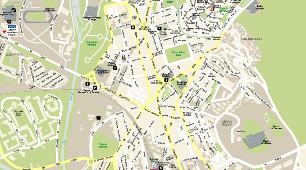 Cuenca mapa vectorial illustrator eps ai cc