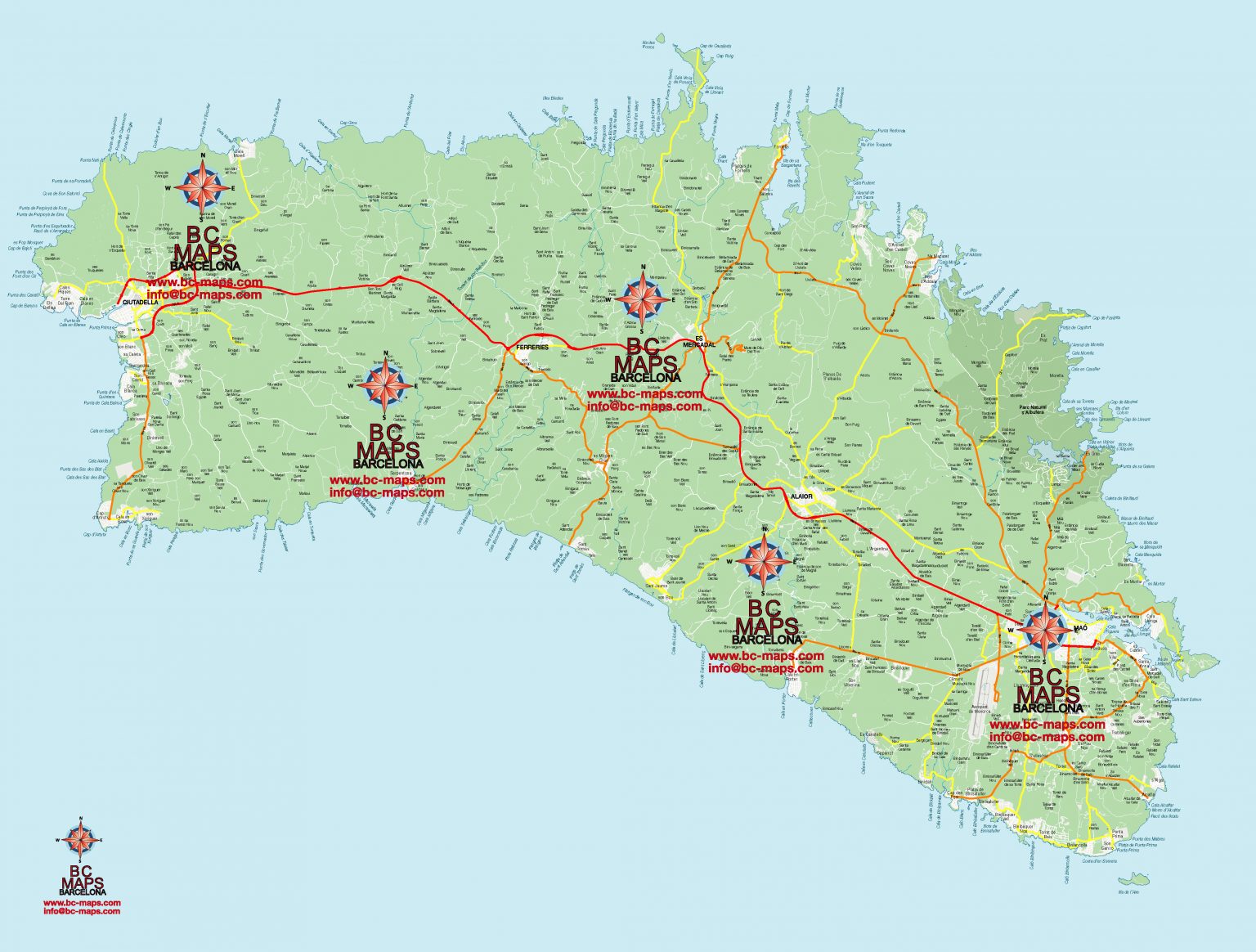 Menorca Isla Mapa Vectorial Illustrator Eps Editable Bc Maps Mapa Vectorial Eps 9773