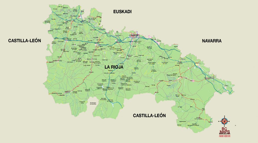 Mapa vectorial de España en Illustrator con carreteras