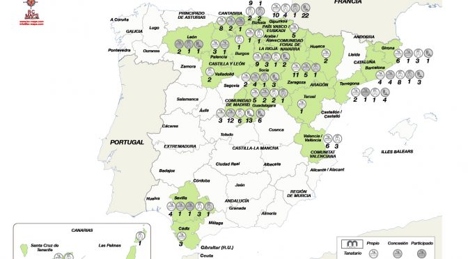 Mapa España centros Memora