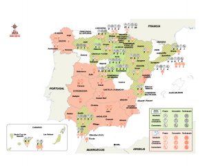 Mapa España centros Memora Albia