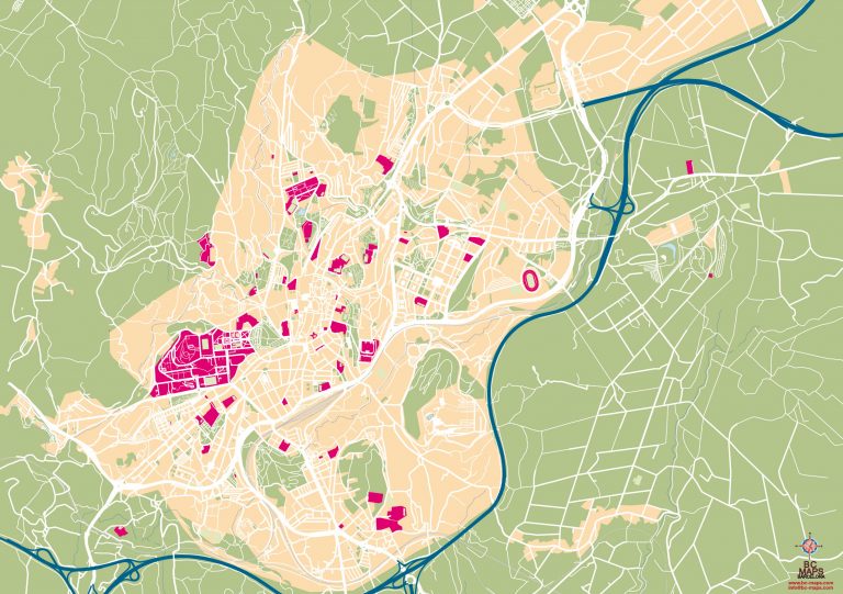 Pamplona Archives Bc Maps Mapa Vectorial Eps 4695